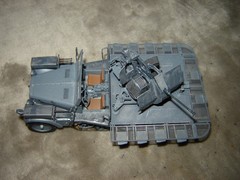 Built Half Track w/Gun 6 inches long Well Built & Painted Excellent Cond Nice