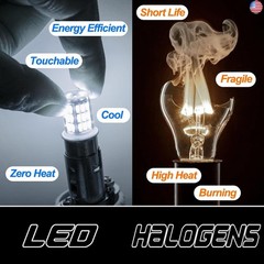 12 Volt BA15S Led Bulbs,1156 1141 6000k Daylight White,DC Bayonet Single