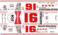 #16 Glenn Jarrett 1978 / 1979 Oldsmobile 1/24th Scale Waterslide Nascar Decals
