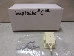 Military Jeep Trailer Resin Model