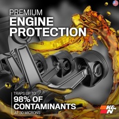 K&N Oil Filter: 20,000 Mile Engine Protection, High Capacity/High