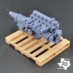 Weber DCOE Ford 300 Inline 6 model engine resin 3D printed 1:24-1:8 scale