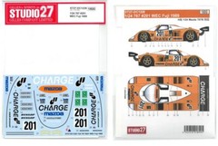 Studio 27 1/24 Mazda 767#201 WEC Fuji 1988 decal for Hasegawa from Japan 11670