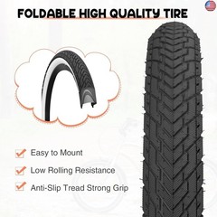 ZUKKA 20 x 2.35 Bike Tire 1/2 Pack 20 inch x 2.35 BMX Bike Tire Folding
