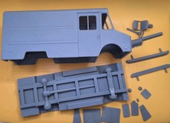 ABS Like Resin 3D Printed ’80s Step Van Curbside Model Kit