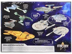 SKILL 2 MODEL KIT ALLIES & ADVERSARIES SET “STAR TREK” 1/2500 BY AMT AMT1443