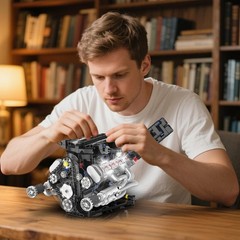 Build Your Own Realistic V8 Engine Model Kit That Runs Engaging STEM Experience