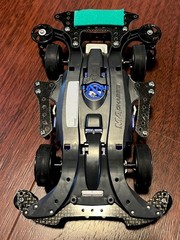 Tamiya Mini 4WD Ready-to-Go Pre-Built MA Chassis Model Car White/Blue/Black