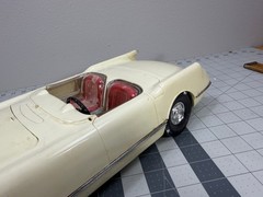 Vtg Large Ideal 1953 Chevrolet Corvette Built Model Car For Parts Motor Works