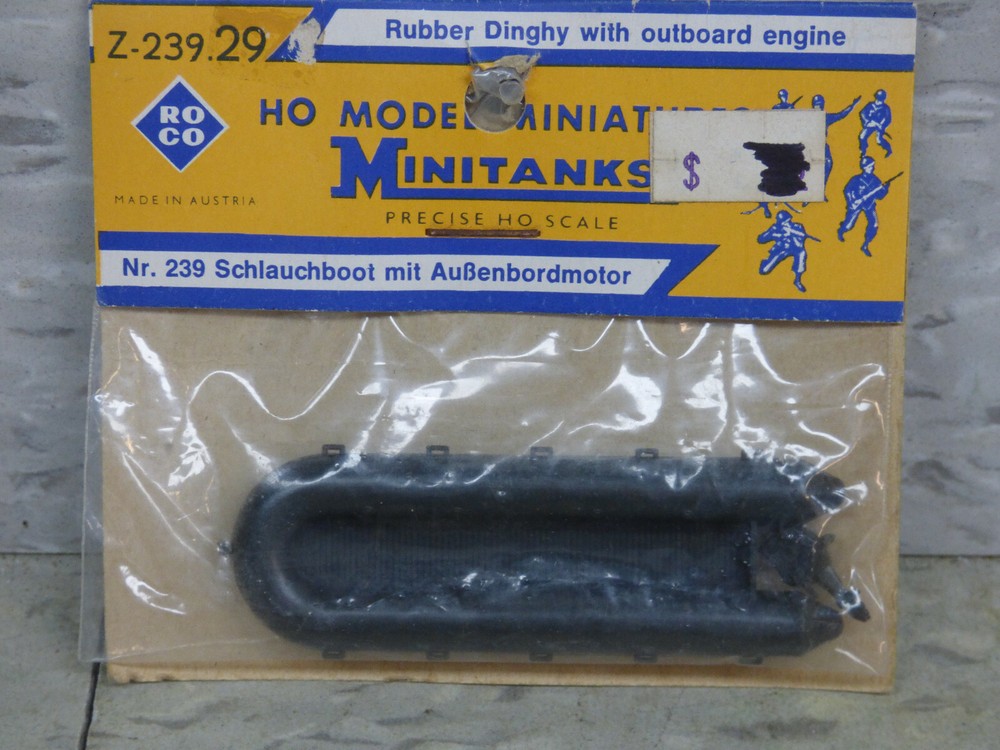 Roco Minitanks (NEW) 1/87 Z-239 WWII US Rubber Dingy Accessory Set Lot # 374Y