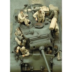 1:35 Resin Model Assembly Tank Soldier Member 4-person Model Gk Unpainted Nee…