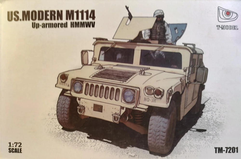 T-Model TM-7201 US Modern M1114 Up-Armored HMMWV 1/72 Scale Model Kit