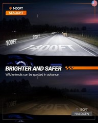 SEALIGHT H11/H8/H9/H16 LED Bulbs, 30,000LM 600% Super Brighter H11 Halogen