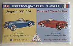 Glencoe Models #03604 European Cool Jaguar & Ferrari – 2 Mini Kits