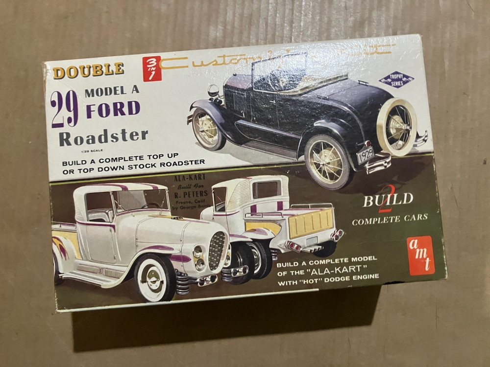 vintage AMT 1962 issue T129 1929 Ford Model A Ala-Kart Roadster Kit 29 Ford