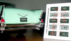 1955 – 1959 NEW BRUNSWICK CANADA miniature LICENSE PLATES for 1/25 MODEL CARS