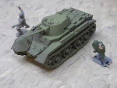 MIR / Roco Minitank Compatible WWII Russian bT-7 & Airfix Soldiers Lot#7422B©
