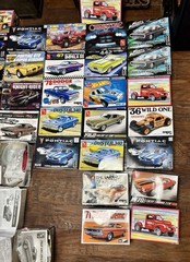 JUNK Lot Model Cars Revell MPC AMT 1/25 Scale Plastic 57ish Open Boxes & Bags