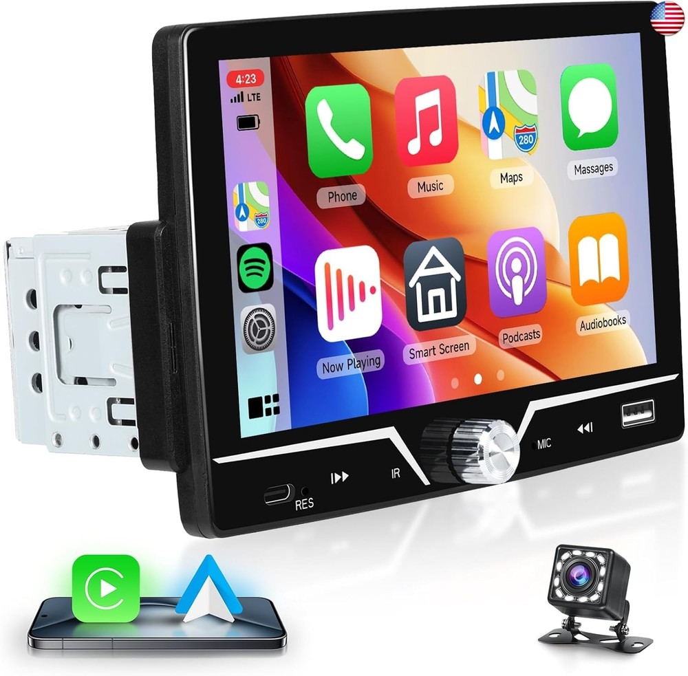 Single Din Car Stereo Carplay Android Auto, Driauto 7 Inch HD Touch Screen Car