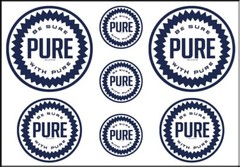 VINTAGE STYLE 1 3/4 AND 1/2 INCH PURE GAS OIL DECAL STICKER