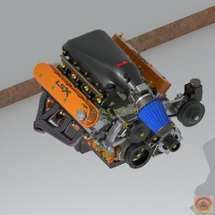 1:8-1:24 Scale Chevy LSX EFI, 3D Resin Printed Kit
