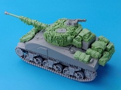 1/35 Scale Die-Cast Resin Model Assembled Kit British Sherman Firefly Hessian…