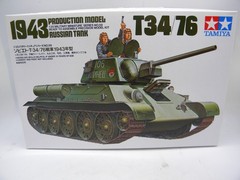 Tamiya 1943 Production Model Russian Tank T34/76 1/35 Scale Model Kit No.59