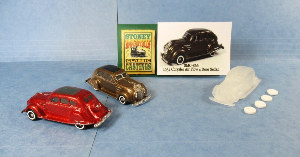New! SMC-866 1934 Chrysler Air Flow Sedan 4 Door HO-1/87 Scale Clear Resin Kit