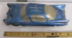 BANTHRICO 1950s FUTURE CAR METAL PROMO CAR MODEL 1:25 IN BLUE