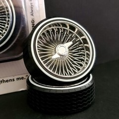 1/18 SUPER SPOKES Chrome LOWRIDER ZENITH Style 2 Prong K/O Rim & LOW PRO WW Tire