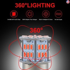 4PCS 1157 LED Bulb Brake Tail Light 12V-24V Super Bright 2357 2057 7528 BAY15D
