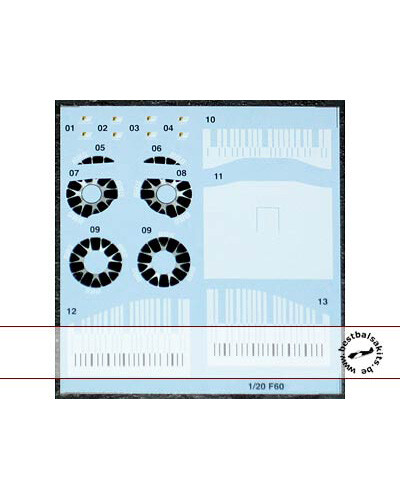 TABU DESIGN 1/20 FERRARI F60 CIGARETTE FILL IN DECAL for TAMIYA