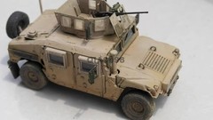 Hand Painted 1/35 Scale US Army Hummer M1151 Jeep Desert Color Plastic Model