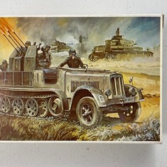 Vintage 8 Ton German Half Track Quadruple Hasegawa Plastic Model – OPEN BOX