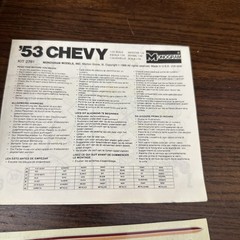 Monogram ’53 Chevy Bel-Aire Hardtop 1988 1:24 Model Kit 1953 Bel Air