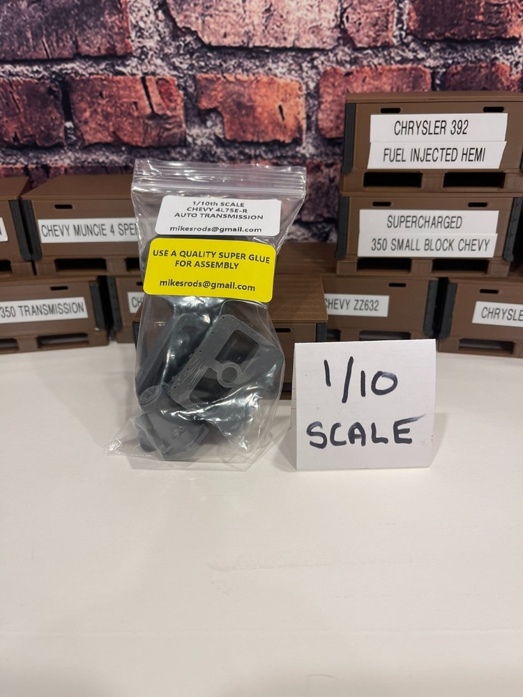 3D Printed CHEVY 4L75E-R Transmission 1/24th – 1/10th Scale kit MADE IN USA