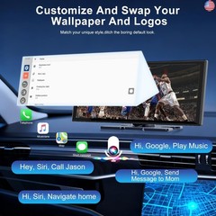 Upgraded 11″ CarPlay Screen for Car, Built-in Net-Flix/YouTube/TikTok and Other