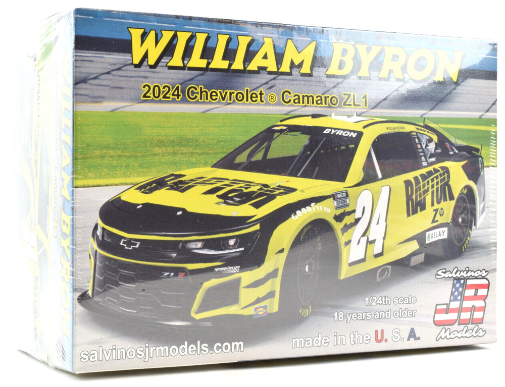 Salvinos JR Models “Raptor” William Byron 2024 Camaro ZL1 Nascar 1/24 Car Kit