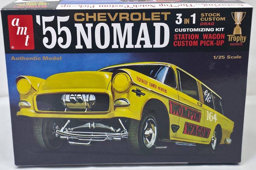 AMT1297/12 1955 Chevrolet Nomad Model 3-In-1 Kit 1/25 Scale ~ Sealed Parts Bag