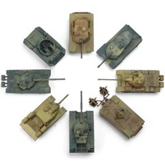1/72 Scale Mini Plastic Assembled Tank Model Kit WWII Military Model Puzzles