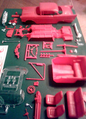 1957 CHEVY HARDTOP BODY,INTERIOR,CHASSIS,SUSPENSION DECALS,GLASS,TRIM