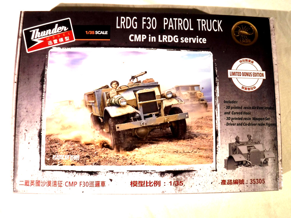 1/35 Thunder Model LRDG F30 Patrol Truck CMP in LRDG Service w/2 Troopers #35305