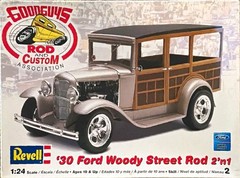 30 FORD WOODY STREET ROD – GRANT STEERING WHEEL – REVELL MODEL CAR KIT PARTS LOT