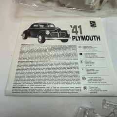 41 Plymouth AMT ERTL Model Kit 1:25 Scale Make it 2 Ways Sealed Parts #6184
