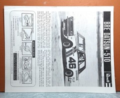 1/25 REVELL BRE DATSUN 510 # H-1404-380 (INSTRUCTIONS ONLY)