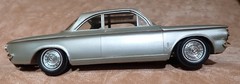 AMT promo car 1962 Chevrolet Corvair Monza 900 metallic silver/tan chevy
