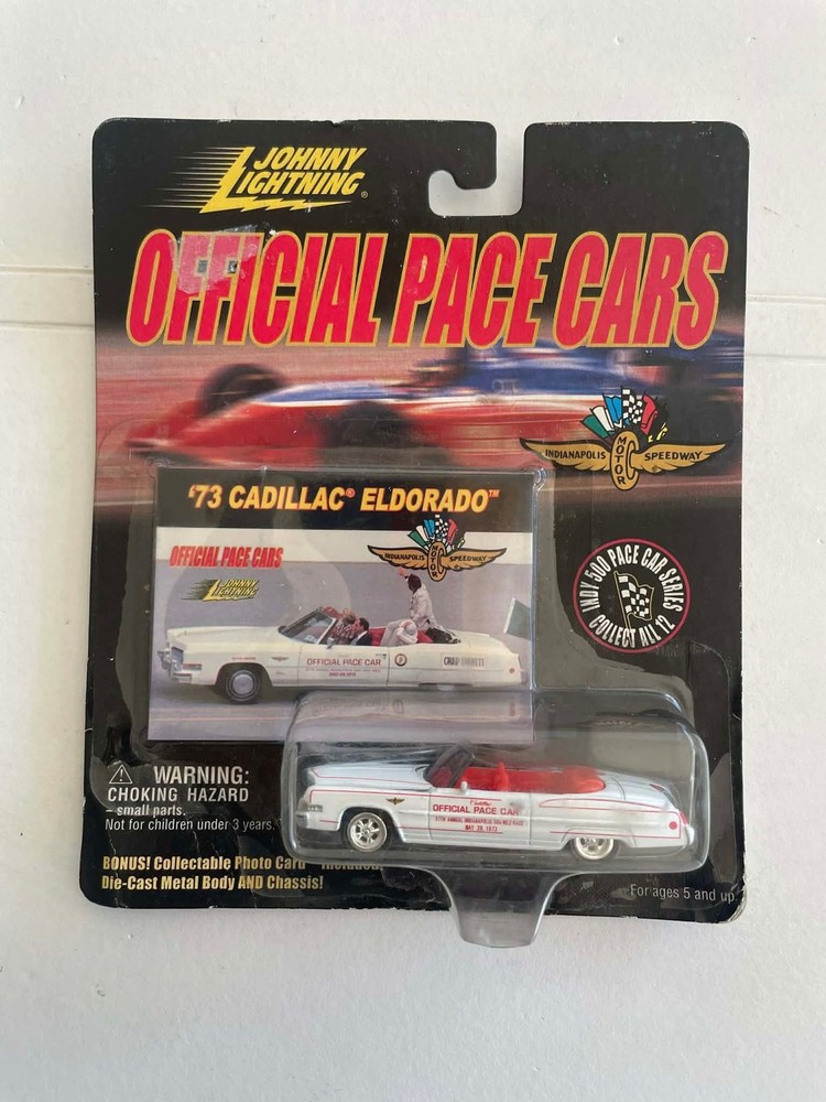 Johnny Lightning Diecast Car Official Pace Cars 73 Cadillac Eldorado White NRFP