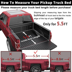 Soft Roll up Truck Bed Tonneau Cover Compatible for 2015-2024 2025 Ford F-150 F1