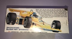 1/25 AMT McLaren M16C/D Rutherford ’74 Indy Plastic Model Kit Factory Sealed