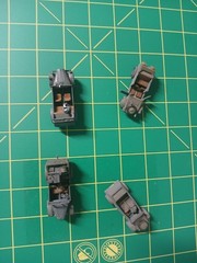 1/72 1/87 ? Army Tank Trucks Built Model WW II German 4 Cars World War Gray
